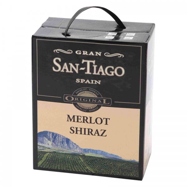 Gran Santiago Merlot Shiraz 12,5% 3L BIB