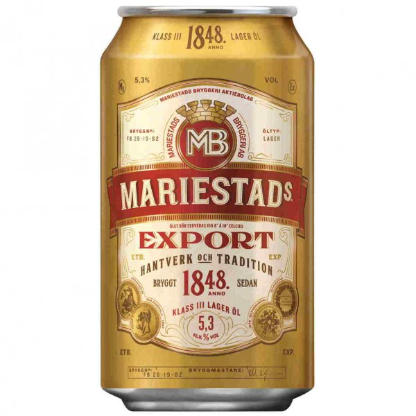 Mariestads Export 24x0,33l ds. 5,3%