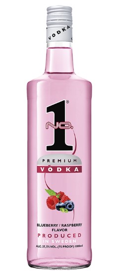 No.1 Vodka Raspberry/Blueberry 100cl